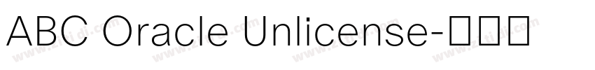 ABC Oracle Unlicense字体转换